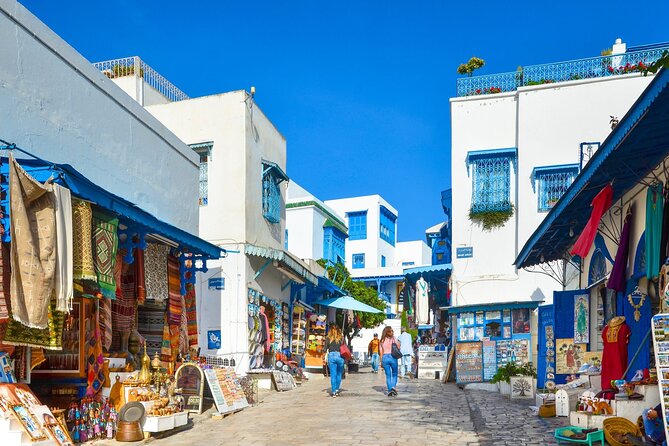 Private Day Trip Tunis Carthage Sidi Bou Said - Sidi Bou Said: Pretty, Steep, and Sometimes Crowded