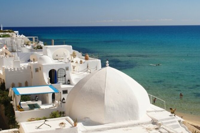 Whitewashed houses above the Mediterranean on the Cap Bon coast